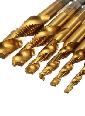 M3-M10 Combination Drill Screw Tap Bit 1/4'' Hex HSS