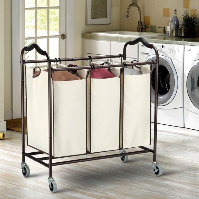 34'' Laundry Basket Organizer For Dirty Clothes Laun - 图0