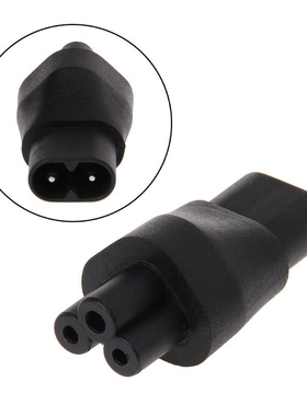 IEC 320 C5 3-Pin Female to C8 2-Pin Male Plug Converter Powe