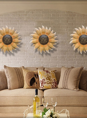 pastoral Sunflower Wall Hanging Decoration Metal Wall Pendan