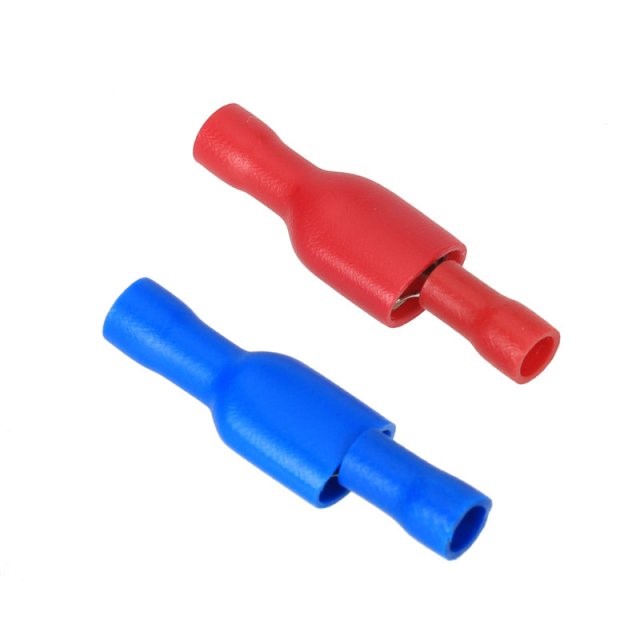 100Pcs 6.3mm Insulated Spade Crimp Terminal Famle/Male Wire-图0