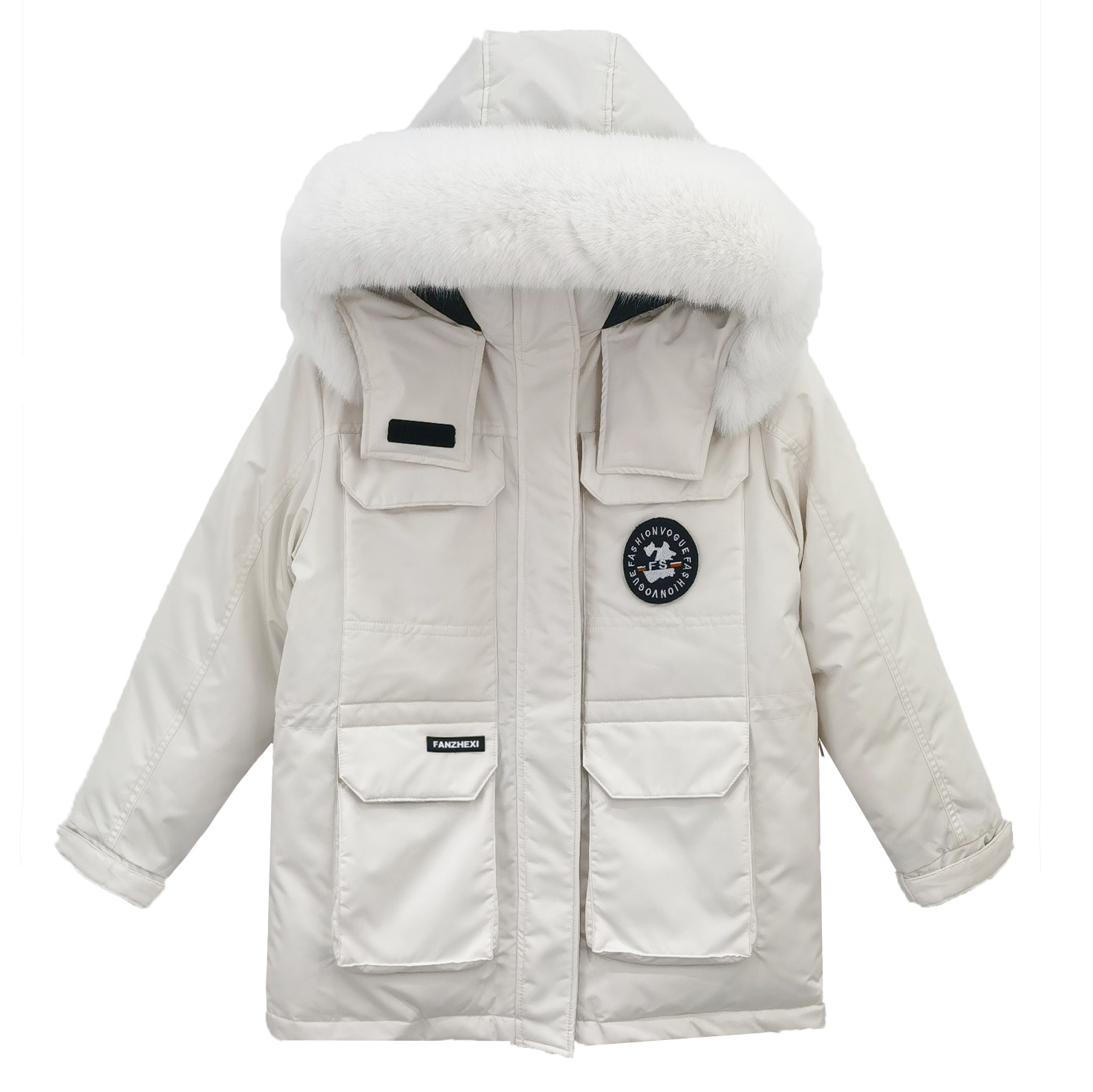 羽绒棉服女2025年冬季新款情侣工装冲锋衣加厚外套港风设计感棉袄 - 图3