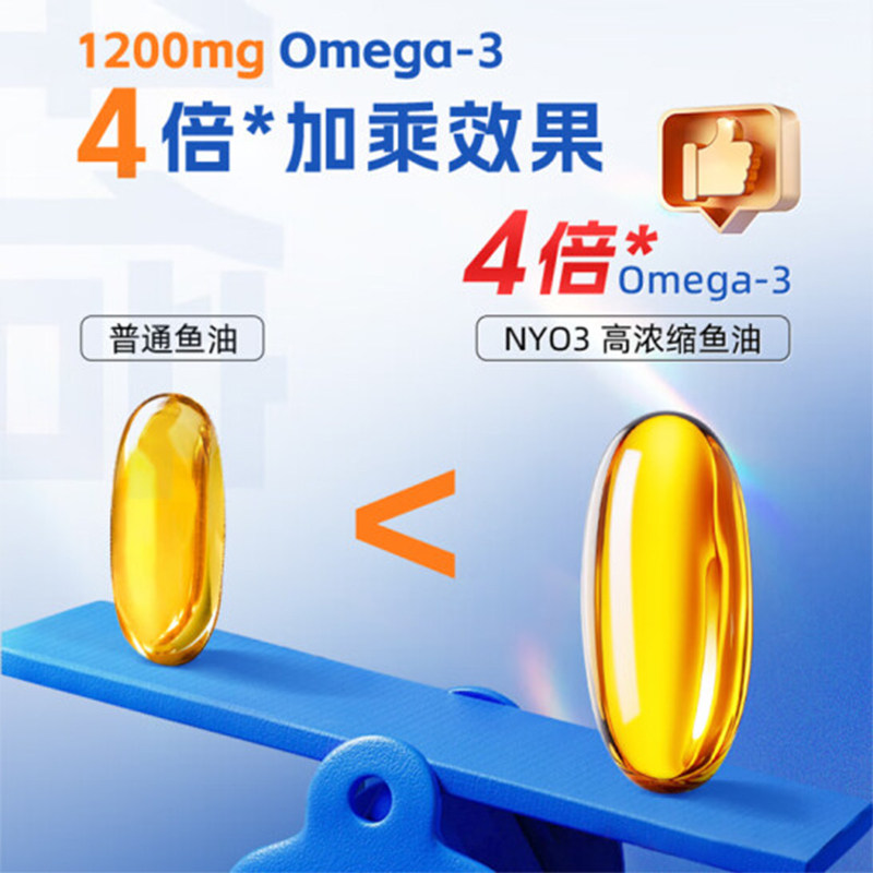 NYO3挪威四倍深海鱼油epa成人高浓度omega3胶囊2000mg记忆DHA进口,淘宝优惠券,粉丝福利购,淘宝优惠卷