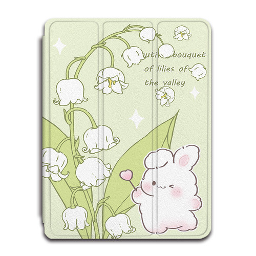 潮壳简兔子铃兰花适用步步高s5学习机11寸保护套10.1学生皮套A6卡通X2钢化膜s3小度G16智能G20Pro三星平板壳 - 图0