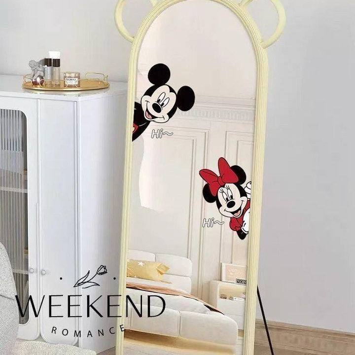 米奇米妮卫生间玻璃门静电贴贴膜厕所门窗装饰画浴室门高级感贴膜 - 图2