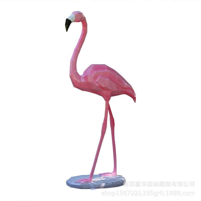 玻璃钢切面火烈鸟雕塑商场商业街户外美陈大型摆件 - 图3