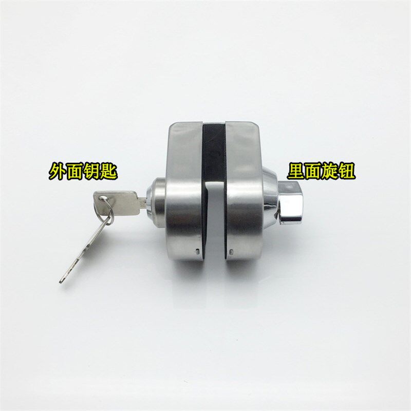 单开办公室单门锁店门面房通用型单扇玻璃门锁单门双边免打孔地锁 - 图3