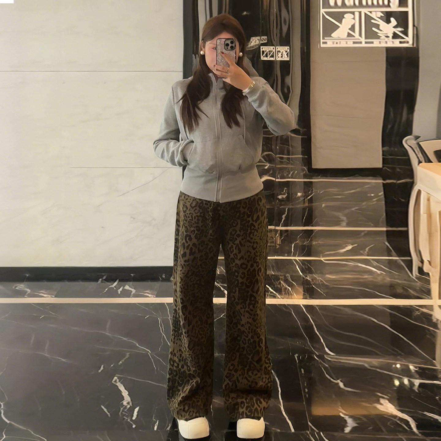 300斤特大码女装美式豹纹阔腿牛仔裤女胖mm梨型身材显瘦直筒裤子,淘宝优惠券,粉丝福利购,淘宝优惠卷