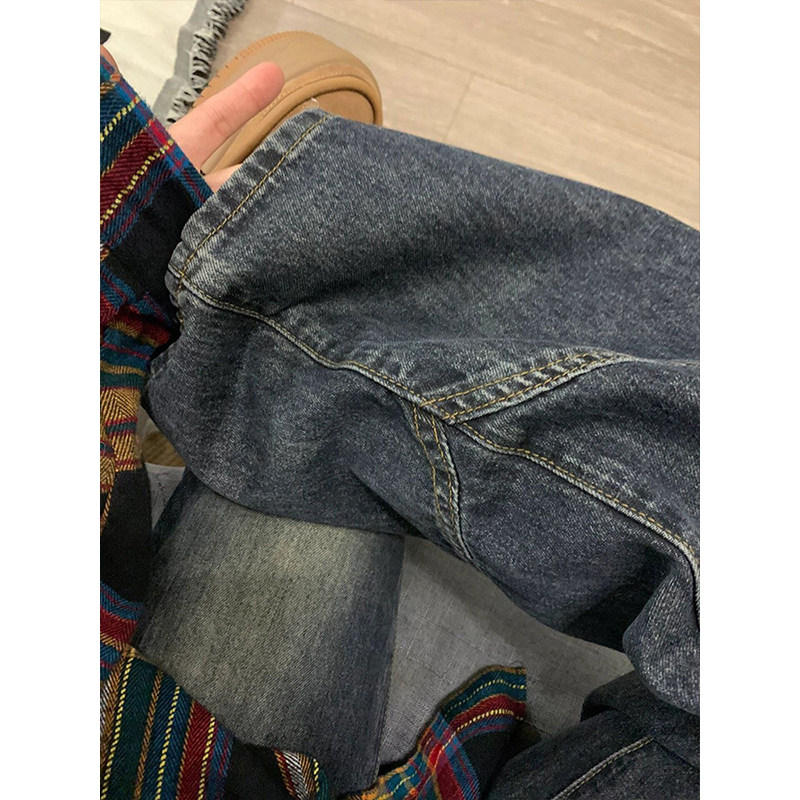 300斤大码胖mm美式复古微喇牛仔裤女设计感ins女装裤子显瘦阔腿裤,淘宝优惠券,粉丝福利购,淘宝优惠卷