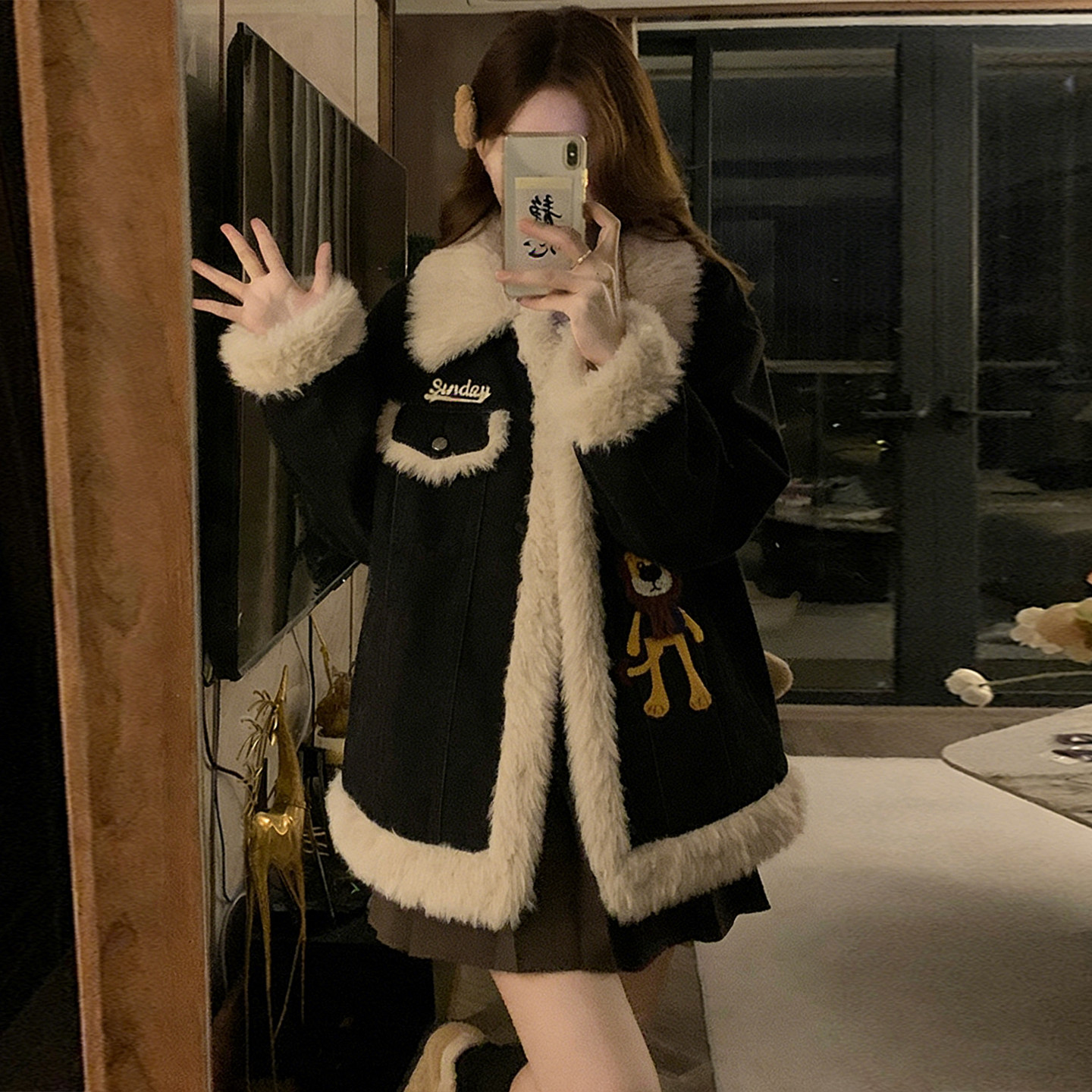 300斤大码女装美式卡通刺绣加厚棉服女胖mm宽松百搭保暖牛仔外套,淘宝优惠券,粉丝福利购,淘宝优惠卷