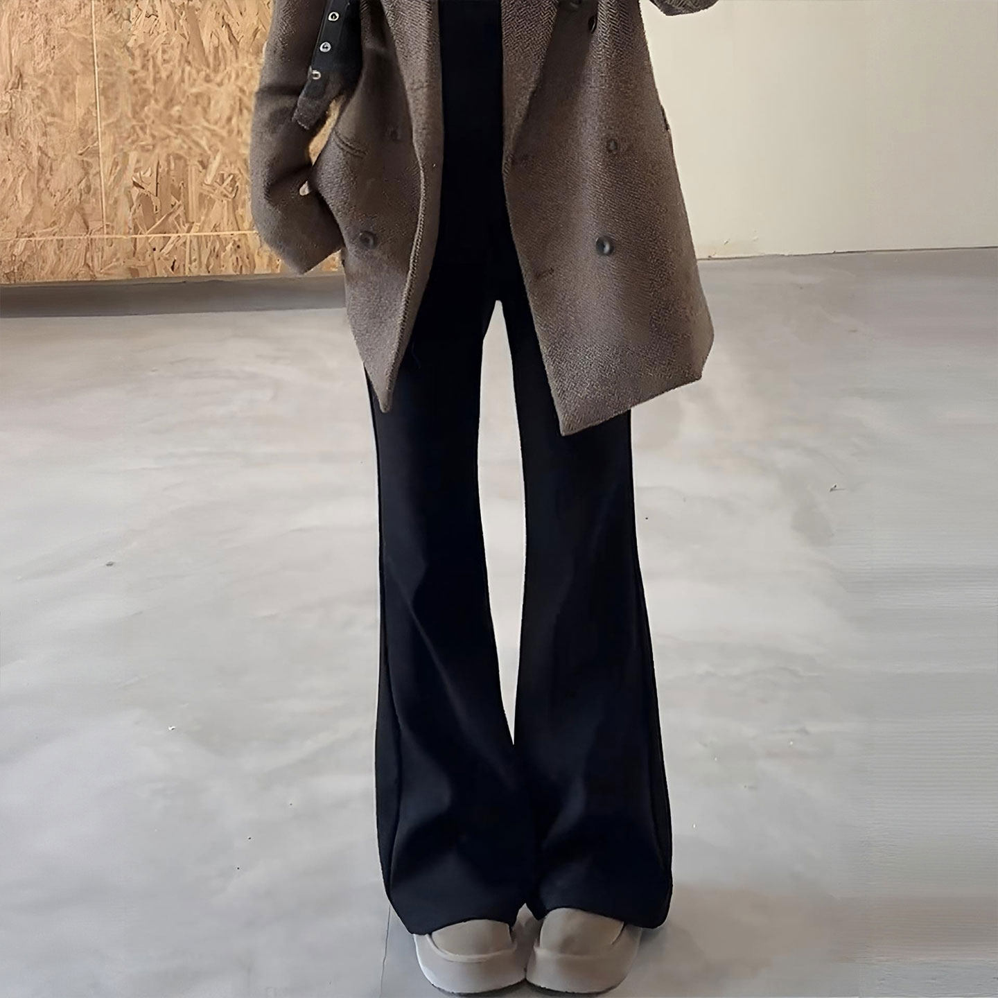 特大码女装胖mm韩系穿搭黑色牛仔裤女加绒加厚小个子弹力微喇裤子,淘宝优惠券,粉丝福利购,淘宝优惠卷