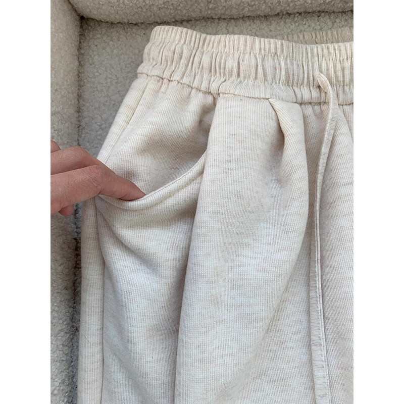 胖mm大码女装韩系羊羔绒保暖棉裤女冬季加绒加厚休闲裤子杏色女裤,淘宝优惠券,粉丝福利购,淘宝优惠卷