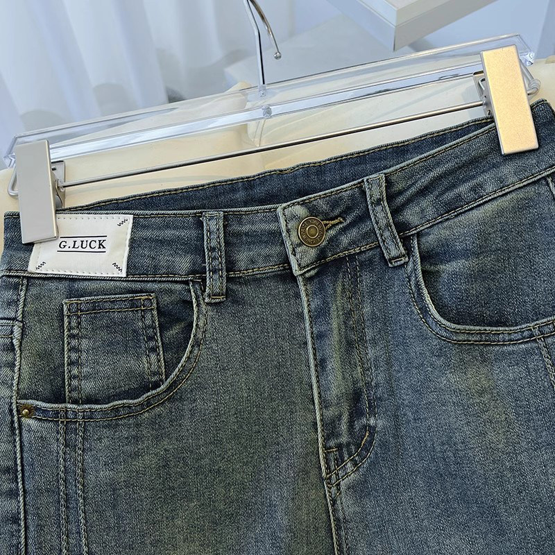 300斤特大码高腰弹力直筒牛仔裤女胖mm休闲宽松设计感九分烟管裤,淘宝优惠券,粉丝福利购,淘宝优惠卷