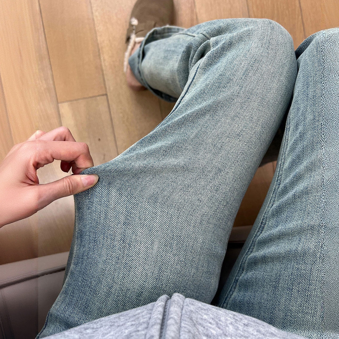 特大码女装韩系穿搭蓝色牛仔裤女秋冬胖mm弹力显瘦不贴腿喇叭裤子,淘宝优惠券,粉丝福利购,淘宝优惠卷