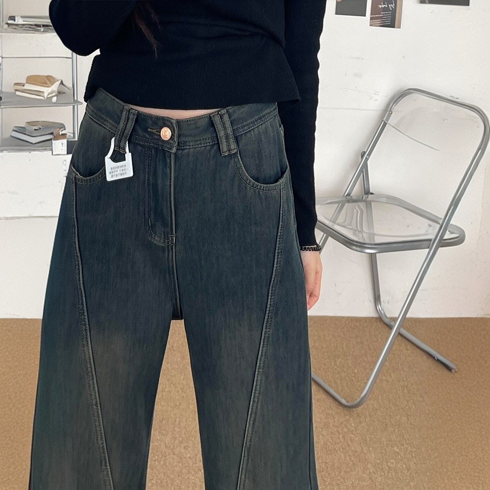 300斤特大码高腰显瘦直筒牛仔裤女胖mm韩版复古宽松休闲阔腿裤子,淘宝优惠券,粉丝福利购,淘宝优惠卷