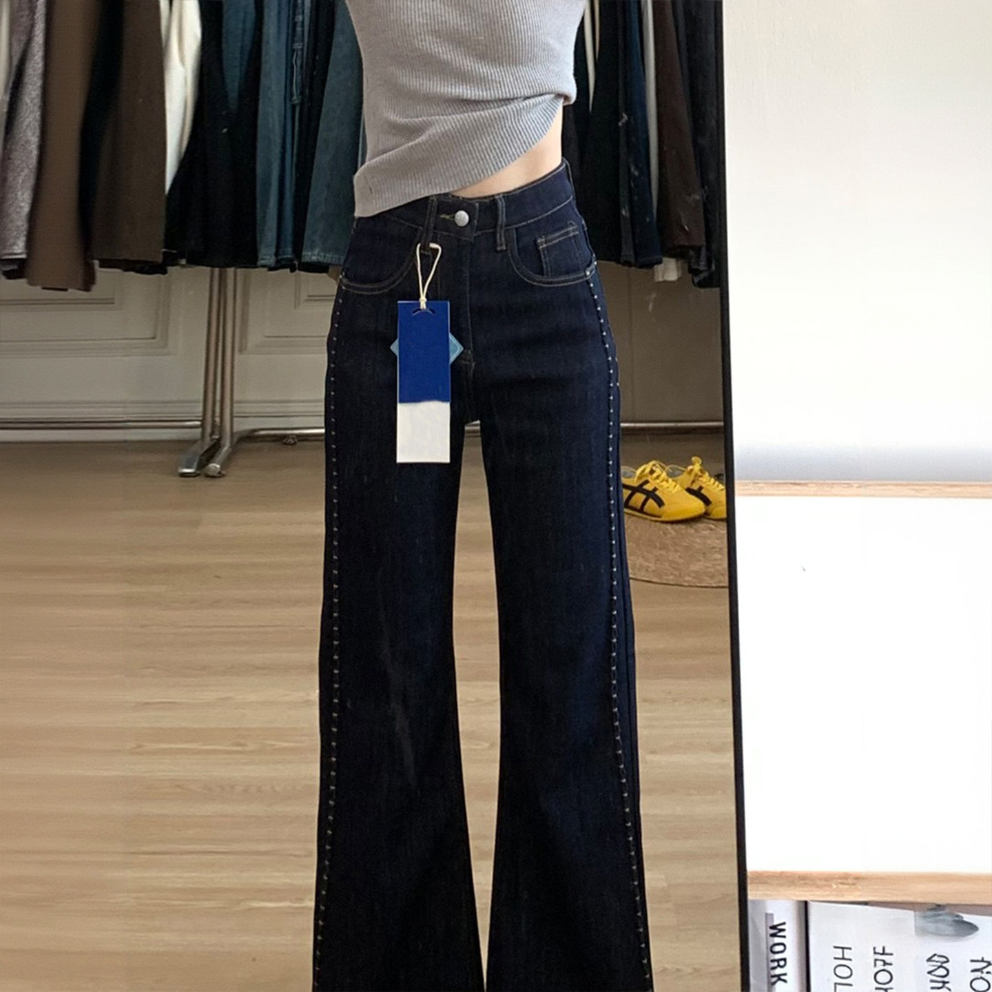 300斤大码女装韩系穿搭牛仔裤女新款胖mm裤子学生显瘦女裤微喇裤,淘宝优惠券,粉丝福利购,淘宝优惠卷