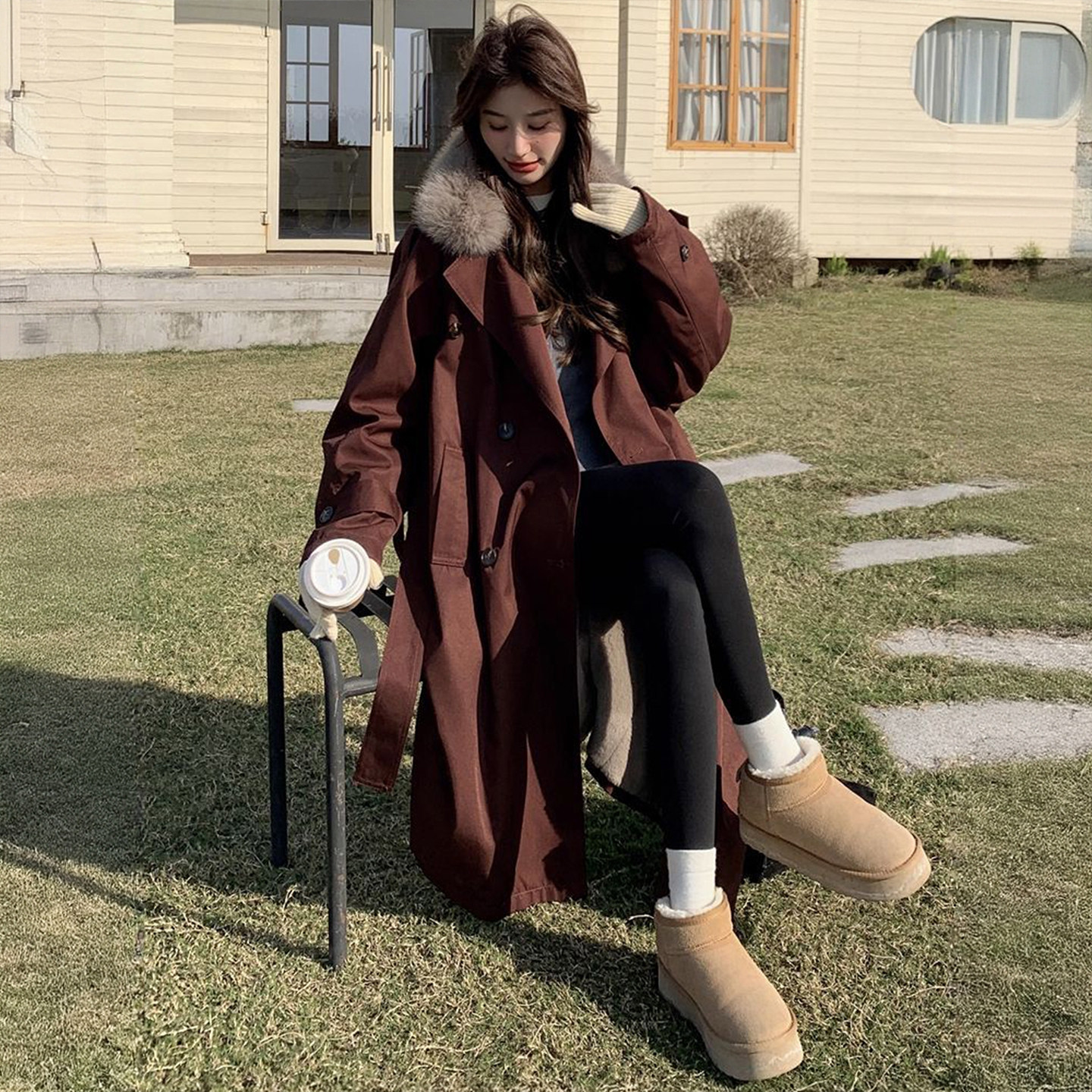 胖mm特大码加绒加厚中长款棉服外套女冬季安可拉红设计感保暖棉衣,淘宝优惠券,粉丝福利购,淘宝优惠卷