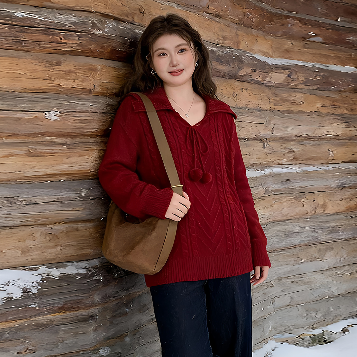 300斤特大码女装高级感过年穿搭红色毛衣女胖mm宽松减龄针织上衣,淘宝优惠券,粉丝福利购,淘宝优惠卷