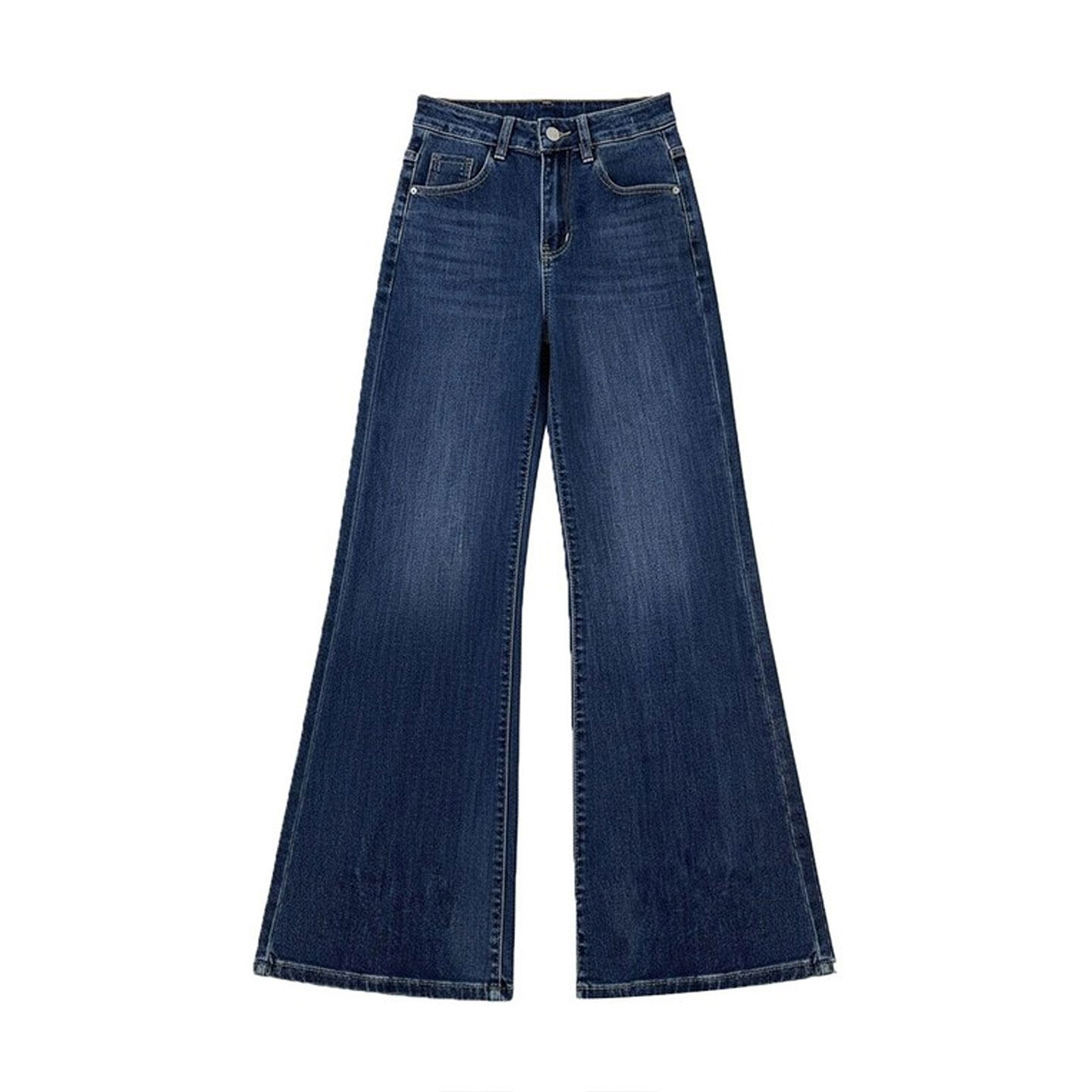 300斤大码女装胖mm蓝色高腰显瘦牛仔裤女高级感宽松百搭微喇裤子,淘宝优惠券,粉丝福利购,淘宝优惠卷