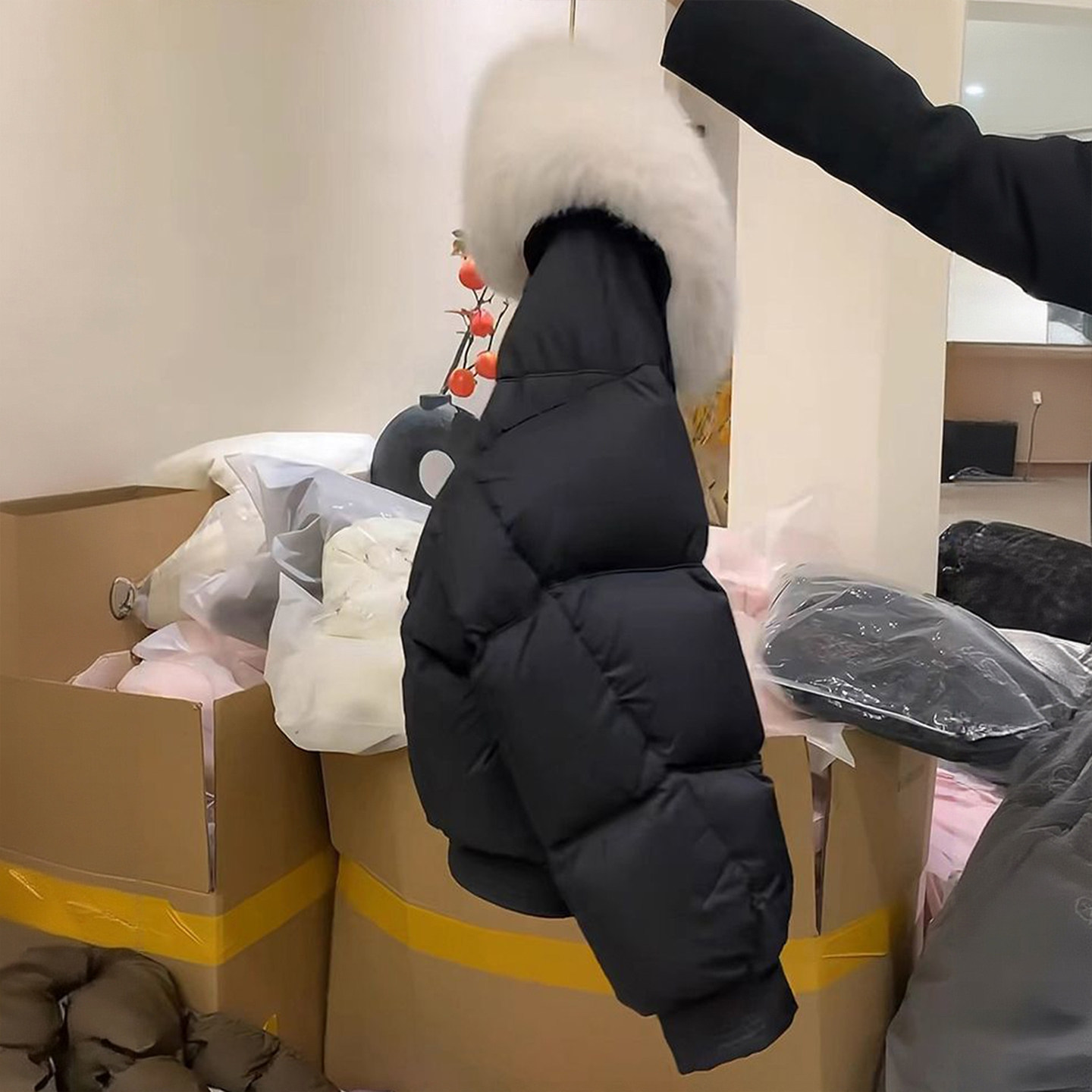 胖mm大码女装慵懒风黑色夹棉棉服女冬季新款加厚保暖学生棉衣外套,淘宝优惠券,粉丝福利购,淘宝优惠卷