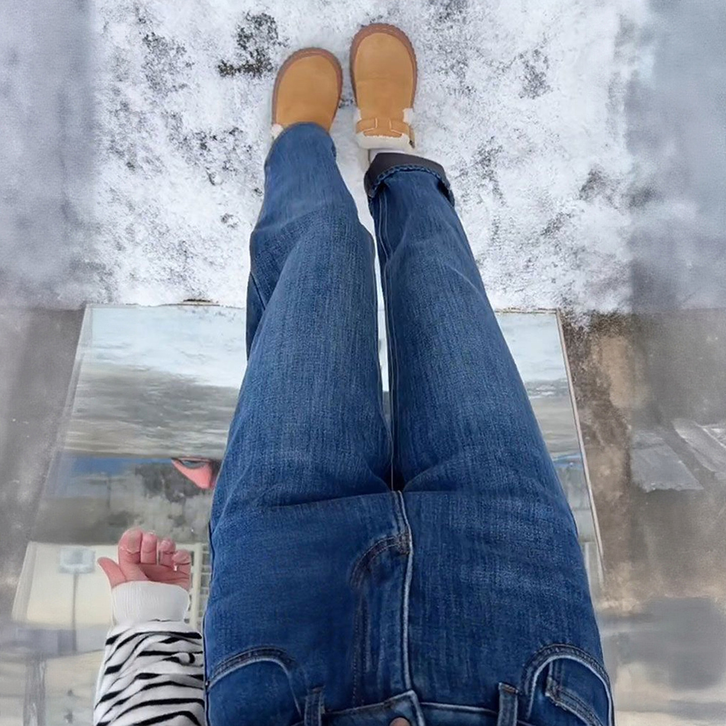 特大码胖mm韩版ins蓝色加绒牛仔裤女秋冬学生裤子显瘦加厚直筒裤,淘宝优惠券,粉丝福利购,淘宝优惠卷