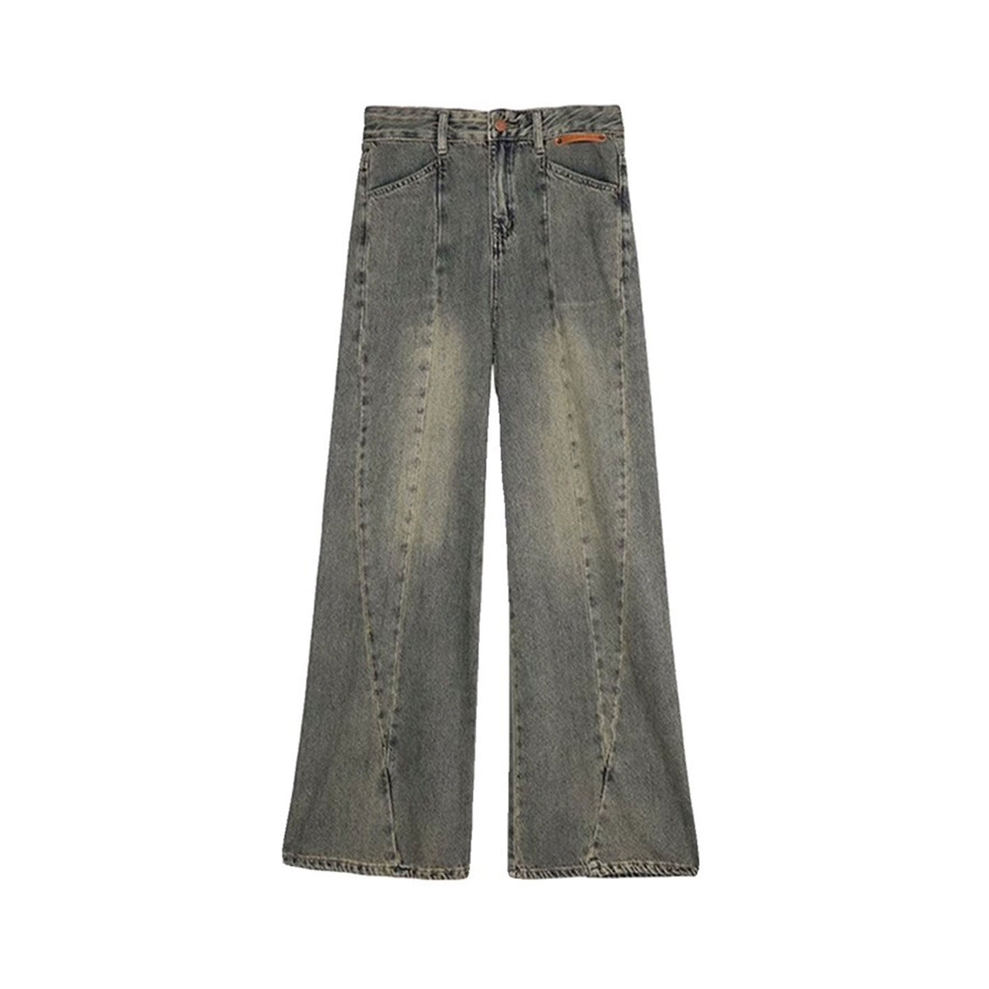 大码女装胖mm美式高街蓝色牛仔裤女时尚宽松遮胯显瘦休闲直筒裤子,淘宝优惠券,粉丝福利购,淘宝优惠卷