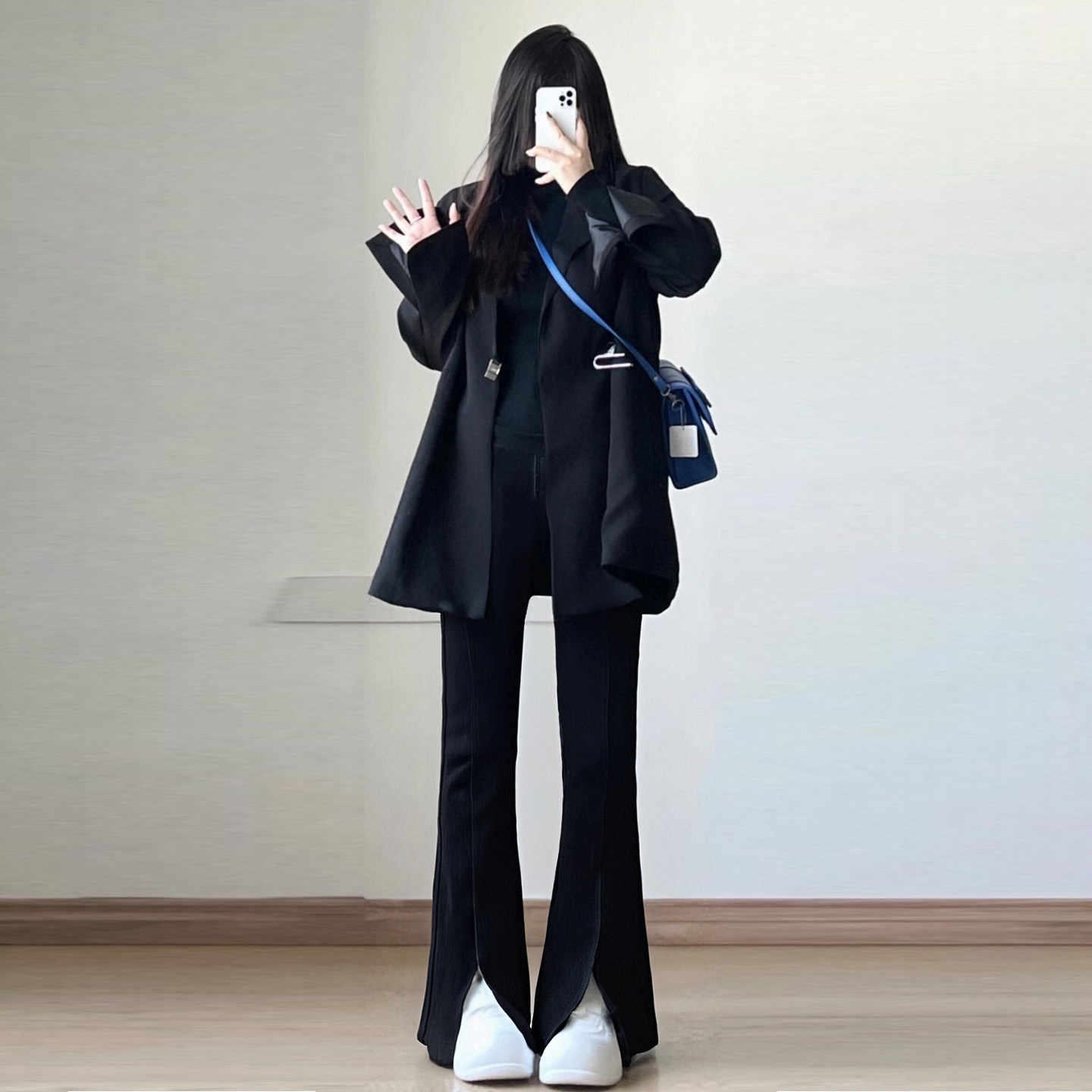 300斤特大码女装牛仔裤女胖mm美式复古黑色微喇直筒松紧阔腿长裤,淘宝优惠券,粉丝福利购,淘宝优惠卷