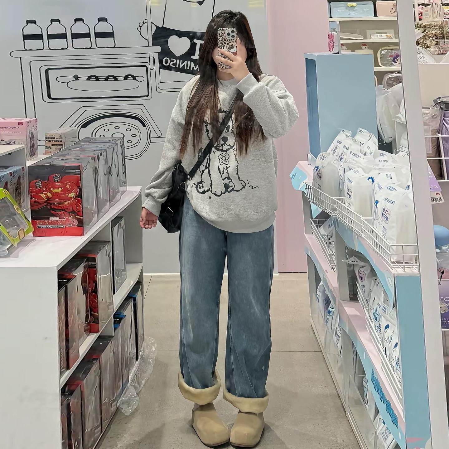 300斤特大码女装蓝色加绒加厚牛仔裤女秋冬新款胖mm显瘦直筒裤子,淘宝优惠券,粉丝福利购,淘宝优惠卷