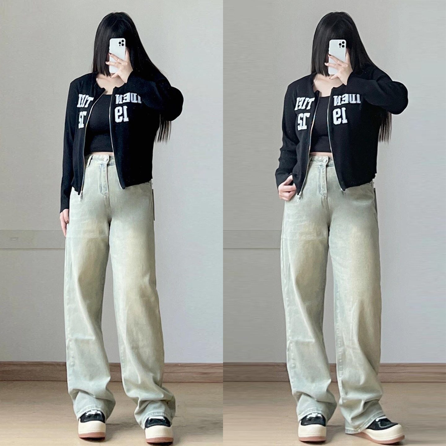 特大码女装胖mm美式高街牛仔裤女新款裤子梨型身材粗腿宽胯直筒裤,淘宝优惠券,粉丝福利购,淘宝优惠卷