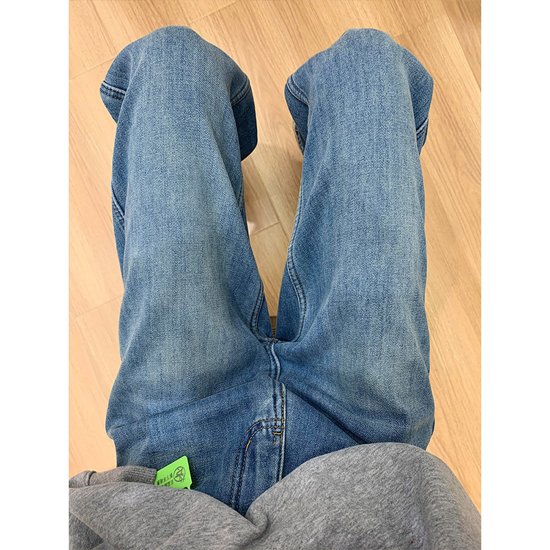 300斤大码女装复古加绒窄版直筒牛仔裤女秋冬保暖女裤胖mm阔腿裤,淘宝优惠券,粉丝福利购,淘宝优惠卷