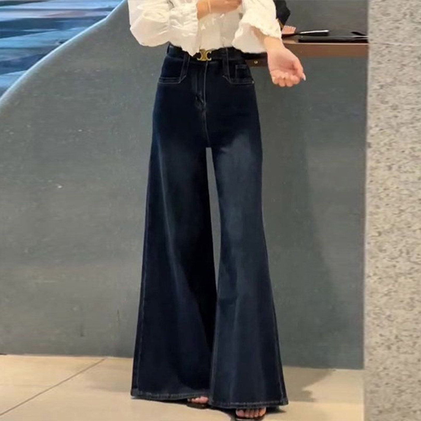 300斤大码女装胖mm高街辣妹风微喇牛仔裤女高腰显瘦垂感喇叭裤子,淘宝优惠券,粉丝福利购,淘宝优惠卷