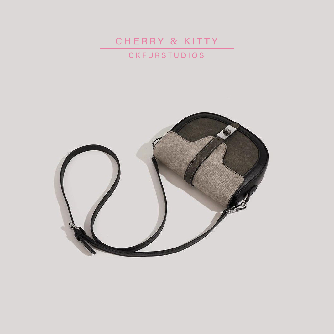 CHERRY&KITTY法式小众包包女新款高级感洋气单肩斜挎包马鞍包韩系 - 图1