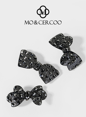 MOCERCOO墨蔻蝴蝶结卫星钻发夹发饰马尾夹横夹醋酸顶夹简约一字夹