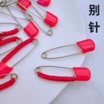 Red Rope Handcrafted Safety Pins Childrens Baby Ornaments Pendant Diy Nursery Handmade class Diamond Knot Brooch