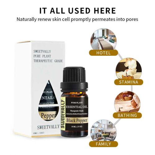 10ML Black Pepper Essential Oil Promote Appetite Essential - 图0