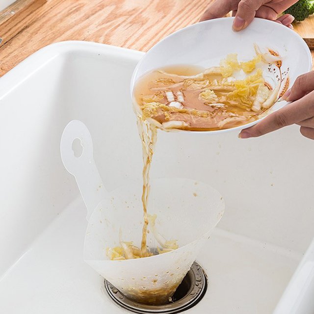2PCS Foldable Sink Filter Kitchen Leftovers Filter Hanging N - 图0