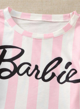 2021 New Women's Pajamas Summer Short Sleepwear Girl
