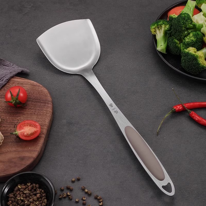 张小泉锅铲家用不锈钢长柄炒菜铲子厨房炒勺不粘锅专用铲隔热防烫 - 图1