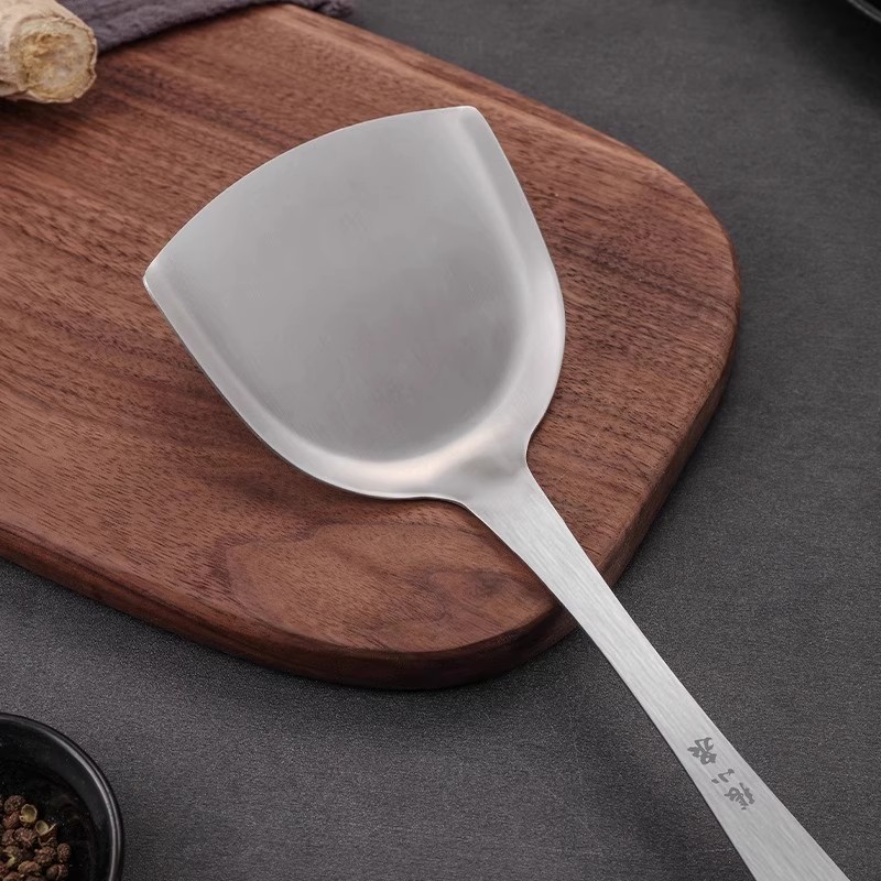 张小泉锅铲家用不锈钢长柄炒菜铲子厨房炒勺不粘锅专用铲隔热防烫 - 图0