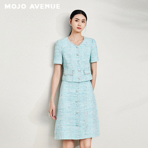 朗姿/MOJO AVENUE莫佐莫奈调色盘小香风半身裙2024新款意大利