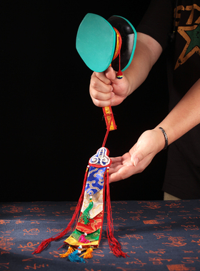 桑木藏鼓家用摆件嘎小方鼓