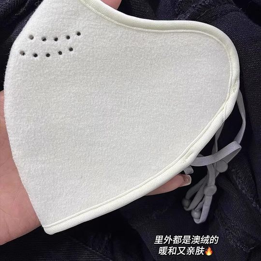 澳绒保暖口罩冬天防风防寒女高颜值2025新款防冻脸加绒加厚秋冬款