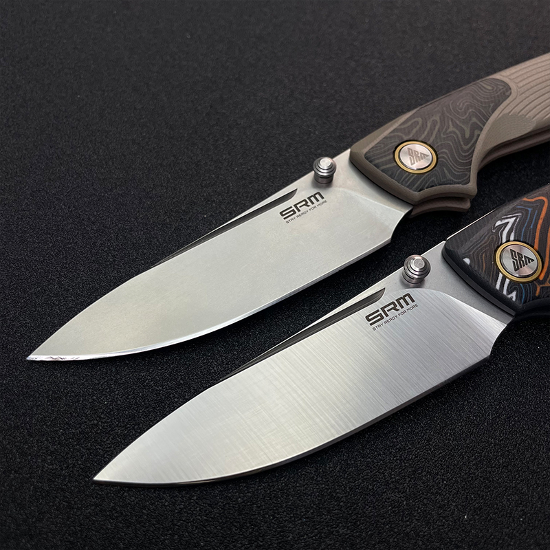 SRM 三刃木 106M-GB折叠刀G10手柄美国回流14c28n钢EDC随身水果刀 - 图2