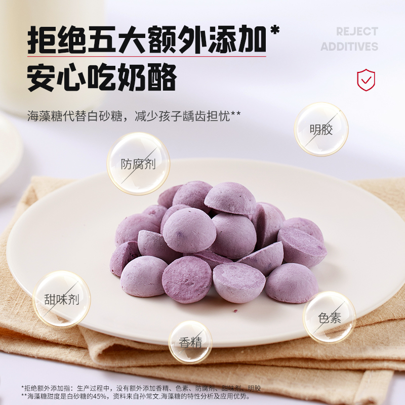 英氏忆小口儿童食品奶酪小球即食零食FD冻干蓝莓丁高钙干酪益生菌