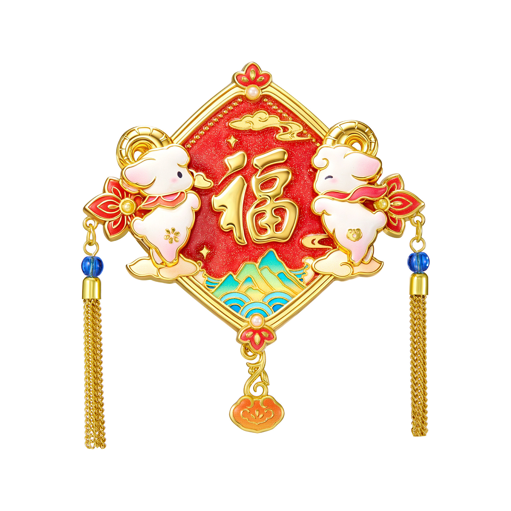 Three-foot Carp Forbidden City Cultural and Creative Sheep Year of the Sheep Movable Creative Refrigerator Magnet Animal Year Birthday New Year Gift Flagship Store