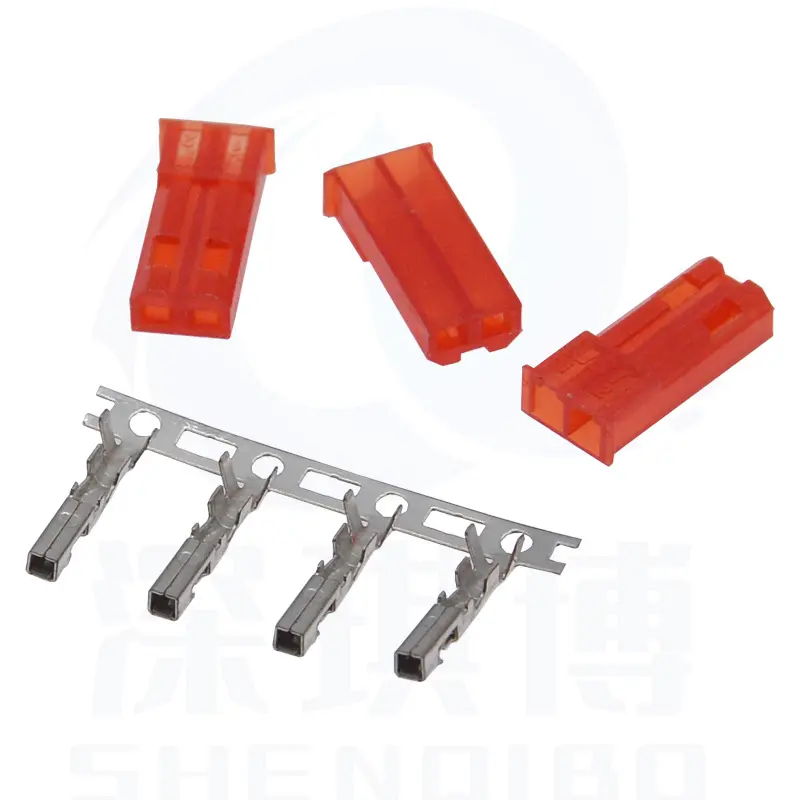 SYP-2P胶壳端子JST接插件公母头簧片空中对接红杜邦2.54mm配整套 - 图1