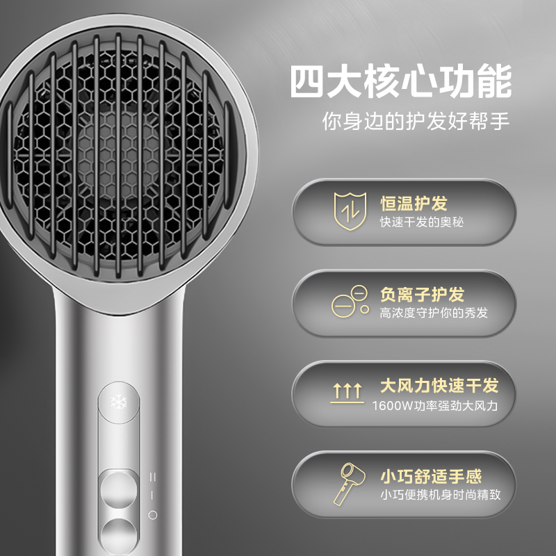 【政府补贴】美的吹风机家用负离子护发大风力速干电吹风宿舍学生