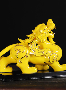 黄色貔貅摆件招财开业礼品