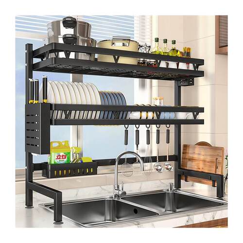 3-Tier Strong Rack kitchen drop large dish rack shelf bowl - 图3