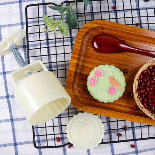 449C 8 Round Hand Press Mooncake Mould Mid-Autumn Food Gre - 图2